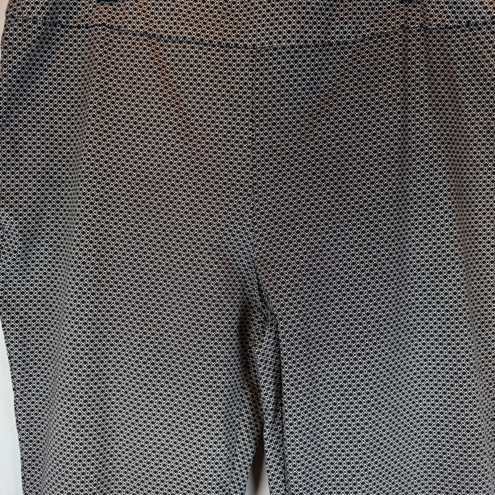 Counterparts Pull-On Straight Leg Pants Stretch Women's Size 18 Preppy Geometric - Picture 2 of 8